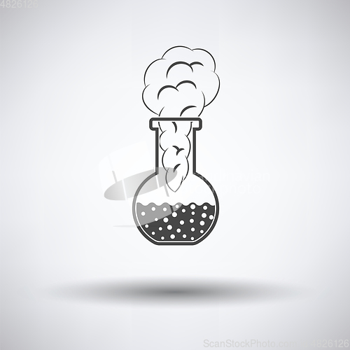 Image of Icon of chemistry bulb with reaction inside