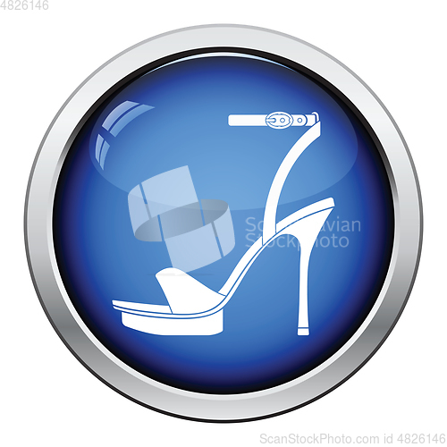 Image of Woman high heel sandal icon