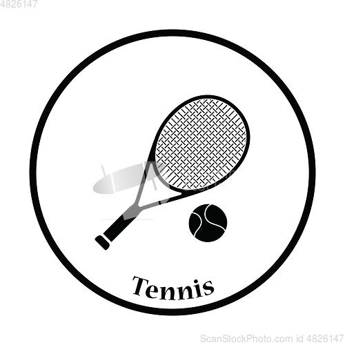 Image of Icon of Tennis rocket and ball 