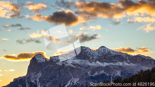 Image of Sunset over Tofana mountain group 