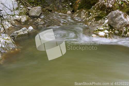 Image of water whirl on a mountain river