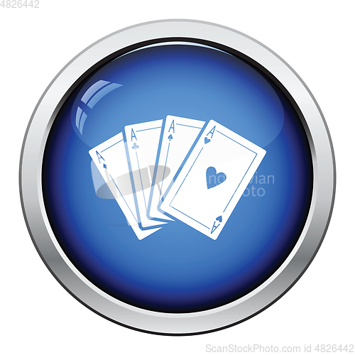 Image of Set of four card icons