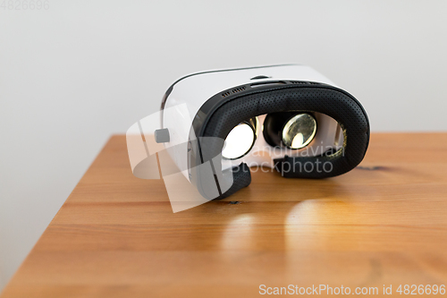 Image of VR playing movie and put on table