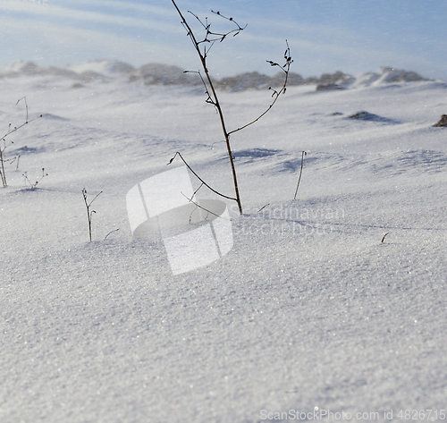 Image of Snow drifts in winter