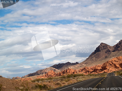 Image of Empty freeway in wilderness