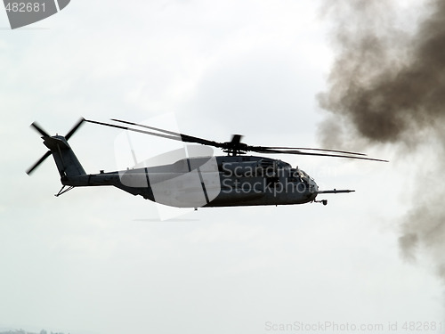 Image of Combat helicopter on battle