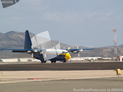 Image of Fat Albert plane ready to taxi