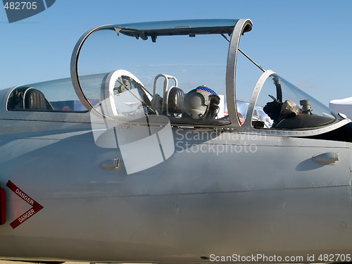 Image of Jet fighter's cabin close-up