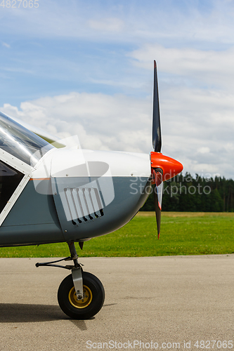 Image of small plane before take-off