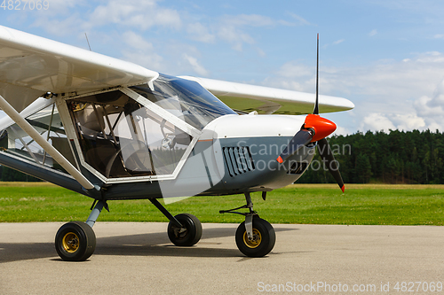 Image of small plane before take-off