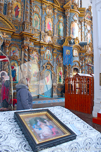 Image of icon on the table in the church