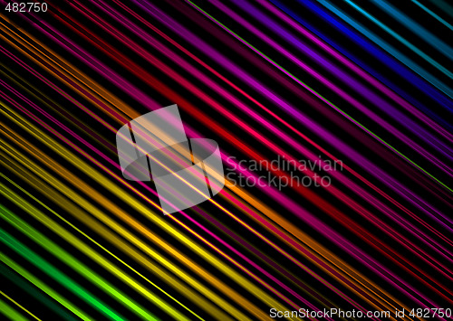 Image of rainbow stripe metal diagonal