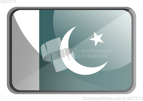 Image of Vector illustration of Pakistan flag on white background.
