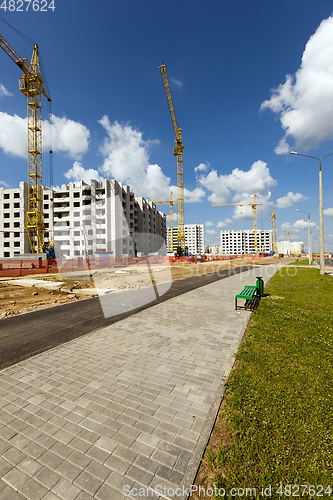 Image of construction of the building