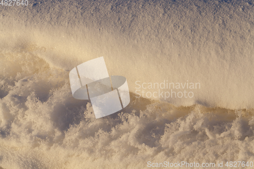 Image of The surface of the snowdrift, winter