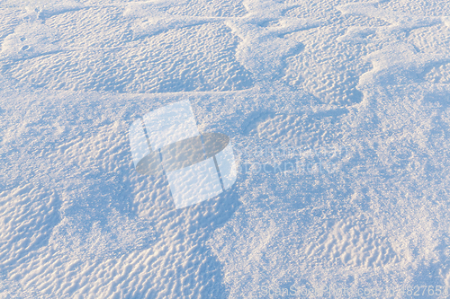 Image of Photo of snow, close-up