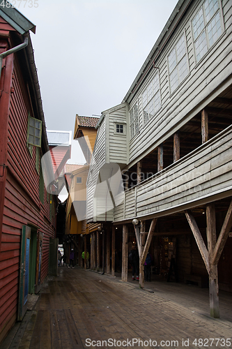 Image of Bryggen at Bergen, Hordaland, Norway