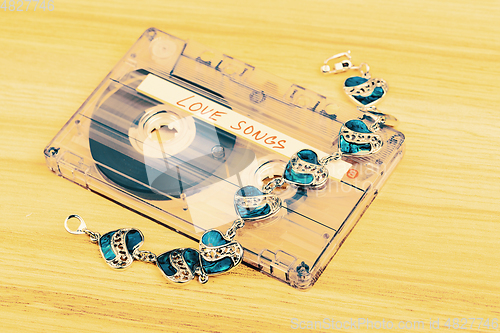 Image of Audio cassette tape with love songs