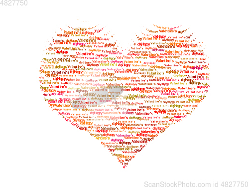 Image of Valentine heart from text