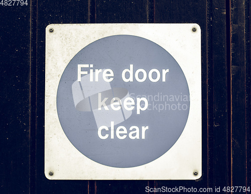 Image of Vintage looking Fire door