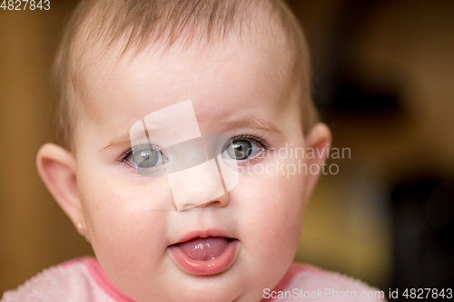 Image of cute infant baby girl