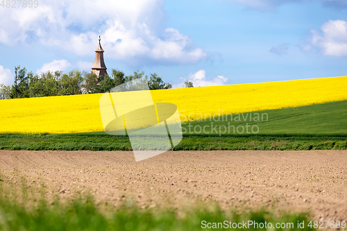 Image of Beautiful spring rural landscape