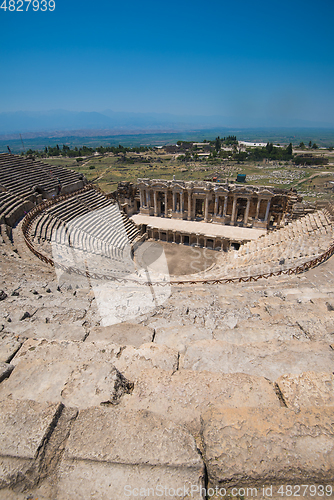 Image of Roman amphitheatre in the ruins of Hierapolis