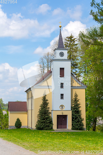 Image of small rural village catholic church