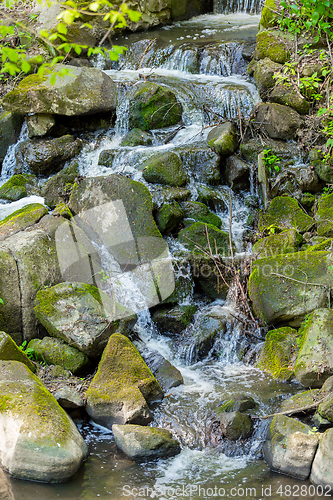 Image of Falls on the small creek in spring forest