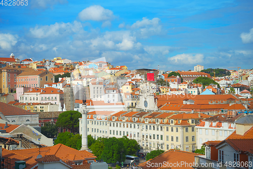 Image of Skyline Lisbon Old Town  Rossio