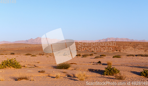 Image of Namibia desert with blue sky