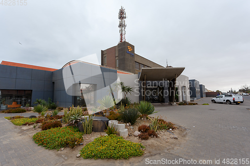 Image of street in Walvis Bay city, Namibia