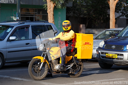 Image of messenger on street in Bulawayo City, Zimbabwe