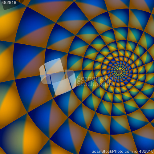 Image of Blue and Orange Spiral