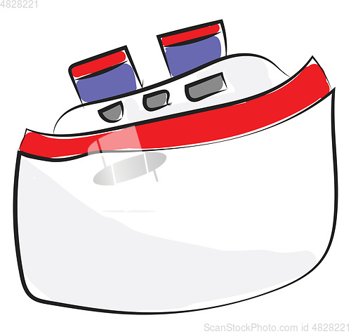 Image of Passenger ship vector or color illustration