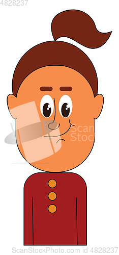 Image of An innocent guy with shirt having yellow buttons vector or color
