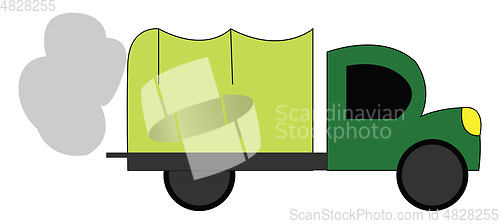 Image of Green truck vector illustration 