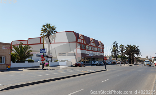 Image of street in Swakopmund city, Namibia