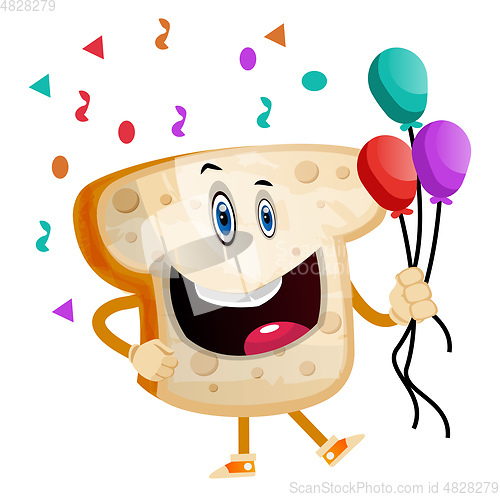 Image of Party Bread illustration vector on white background