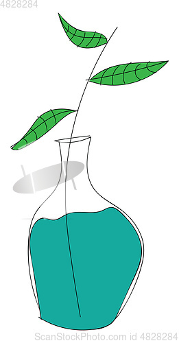 Image of Plant in bottle illustration vector on white background 