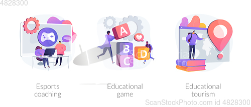 Image of Gamified learning system vector concept metaphors.