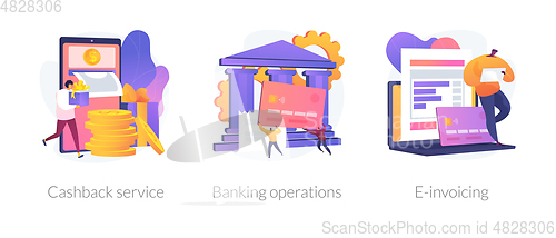Image of Banking and financial services vector concept metaphors.