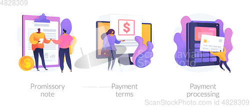Image of Payment terms and conditions vector concept metaphors.