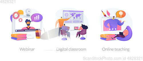 Image of Blended learning vector concept metaphors.