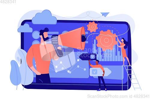 Image of Data driven marketing concept vector illustration.