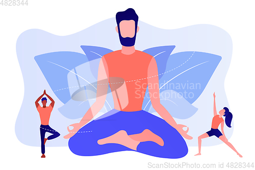 Image of Yoga school concept vector illustration.