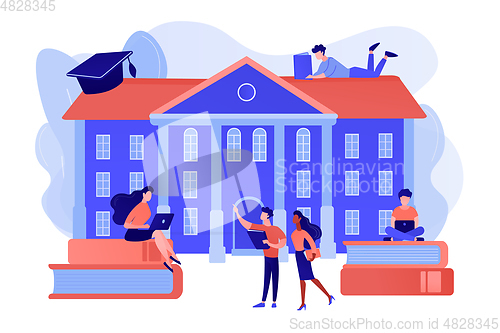 Image of College campus concept vector illustration