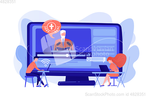 Image of Theological lectures concept vector illustration.