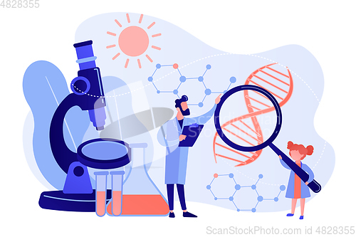 Image of Science camp concept vector illustration.