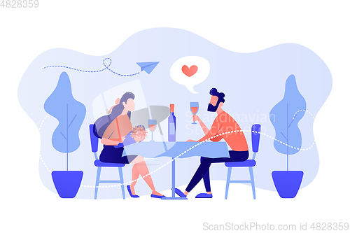 Image of Romantic date concept vector illustration.